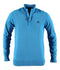 Pull uni avec fermeture zip de couleur bleu clair